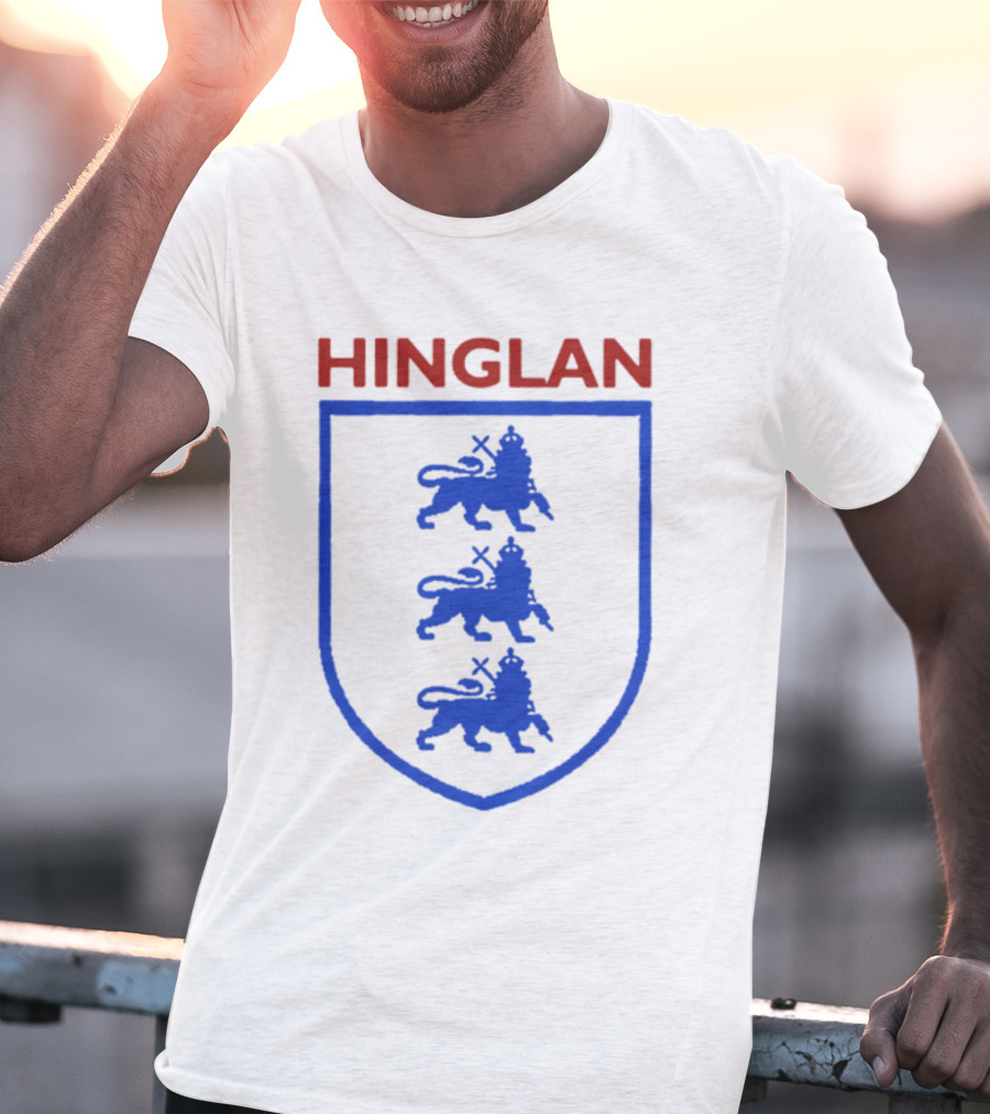 Hinglan Three Blue Lions Crest T-Shirt