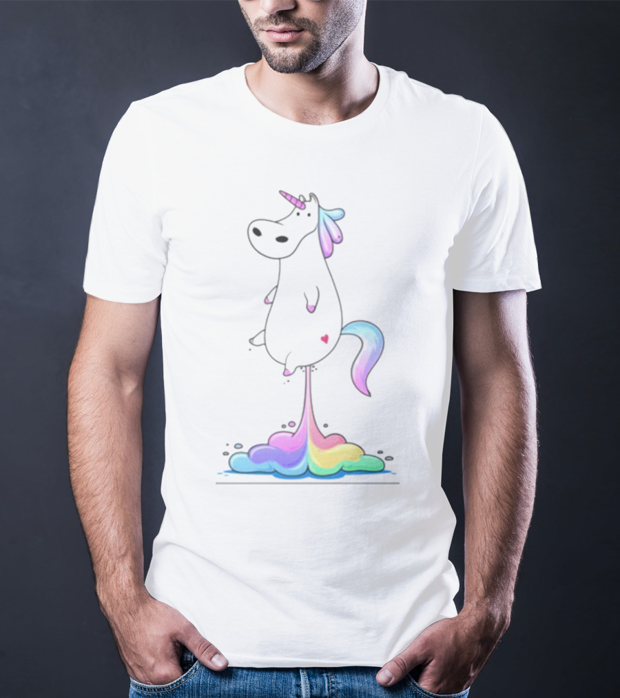 Unicorn Fart Rainbow Clouds Magic T-Shirt