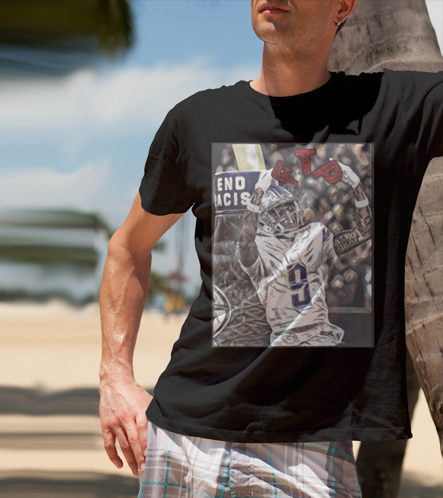 Detroit 313 Store Jameson Williams Football FTP V9 T-Shirt