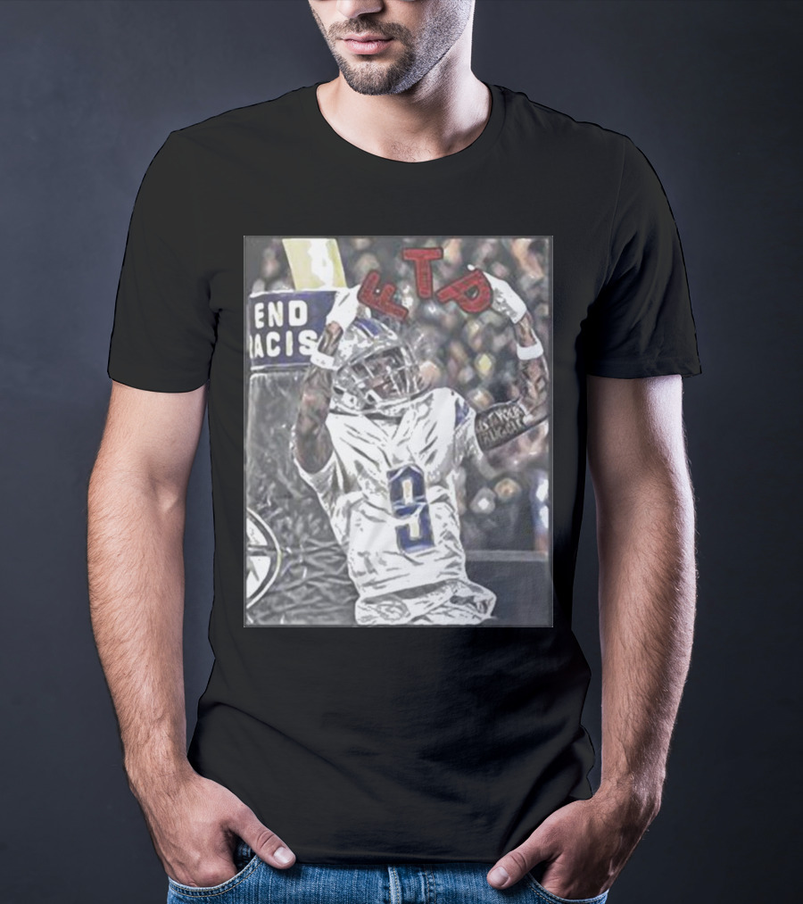 Detroit 313 Store Jameson Williams Football FTP V9 T-Shirt