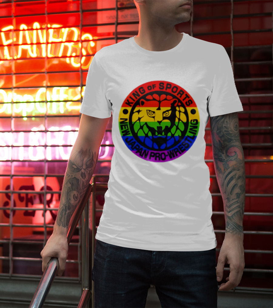 King Of Sports New Japan Pro-Wrestling Rainbow Lion T-Shirt