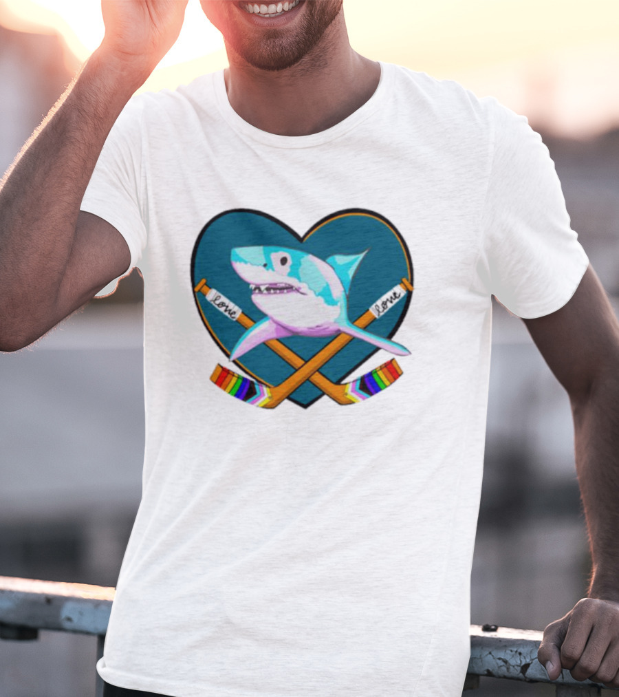 San Jose Sharks Pride Night Love Inclusion Diversity Hockey T-Shirt