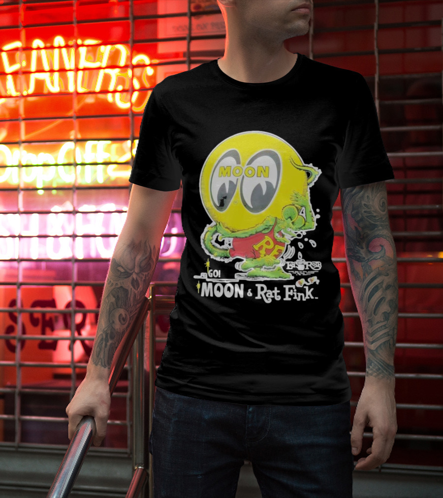 Go MOON And Rat Fink T-Shirt