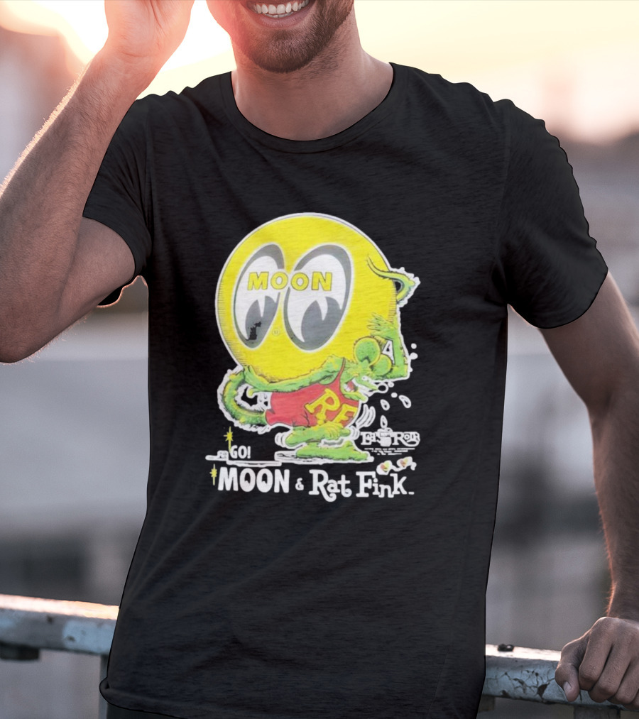 Go MOON And Rat Fink T-Shirt