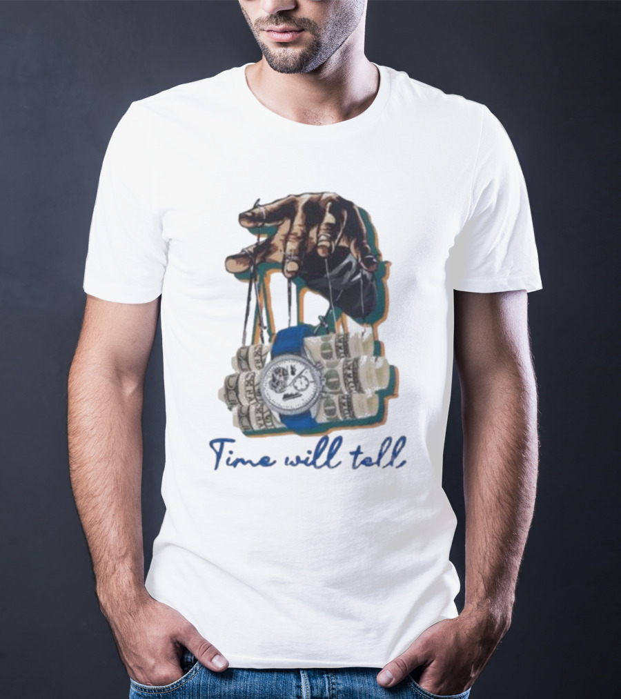 Makobi Time Will Tell Hand Controlling Watch And Money Rolls T-Shirt