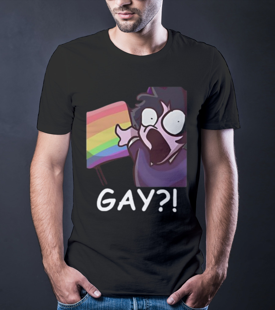 Jellybean Gay? Rainbow Flag Shocked Reaction T-Shirt