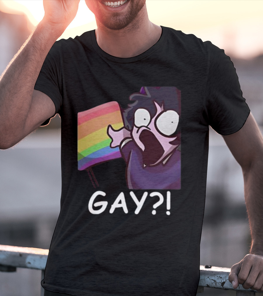 Jellybean Gay? Rainbow Flag Shocked Reaction T-Shirt