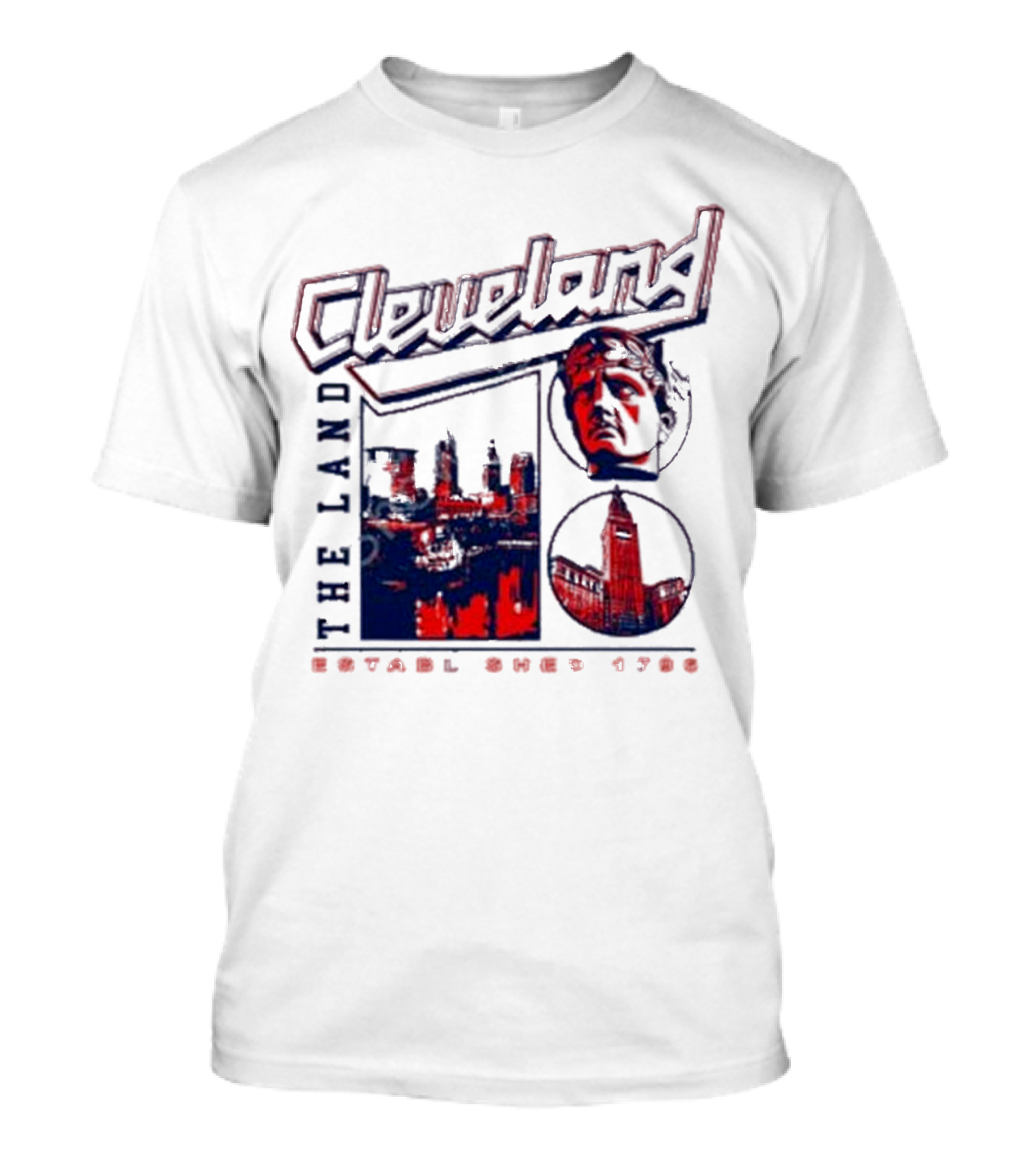 Cleveland The Land Established 1796 Skyline And Monument T-Shirt