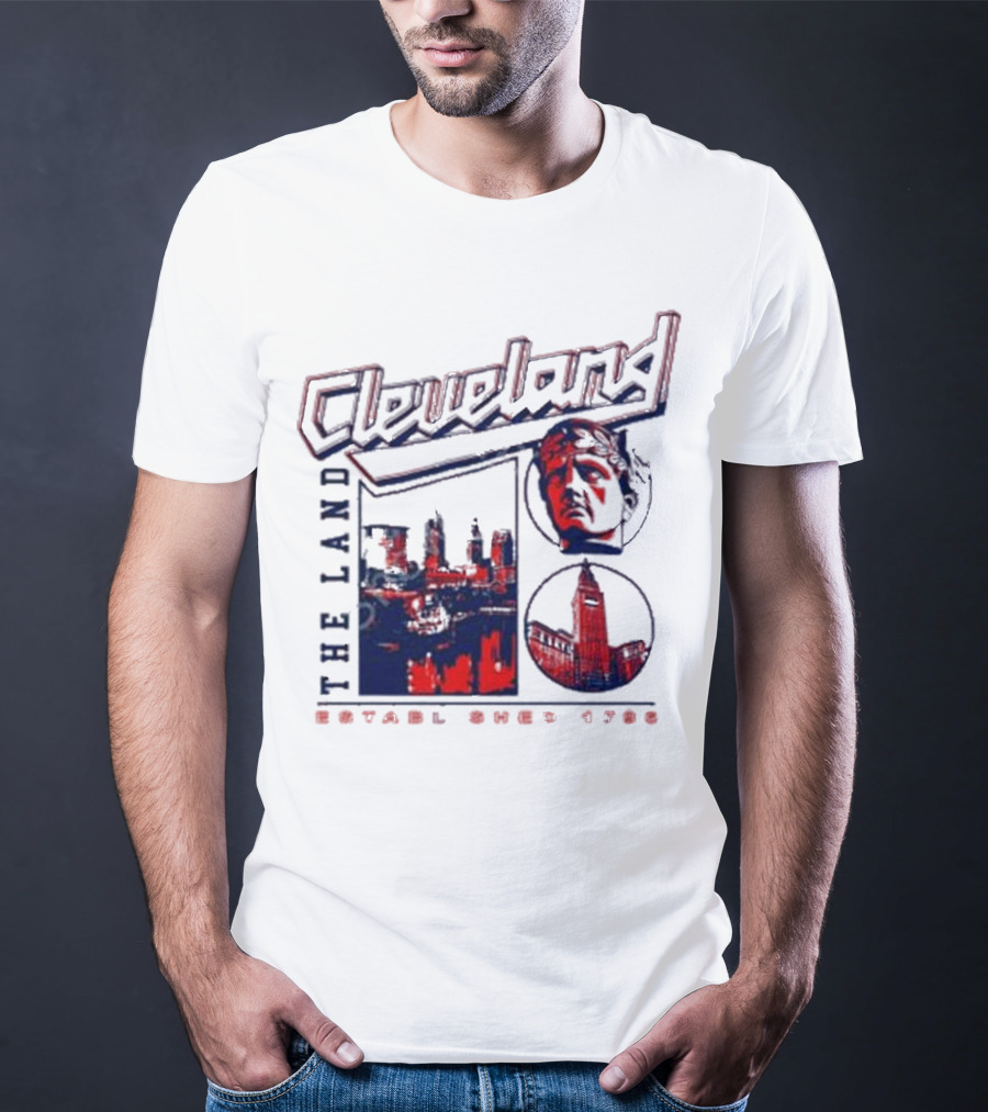 Cleveland The Land Established 1796 Skyline And Monument T-Shirt
