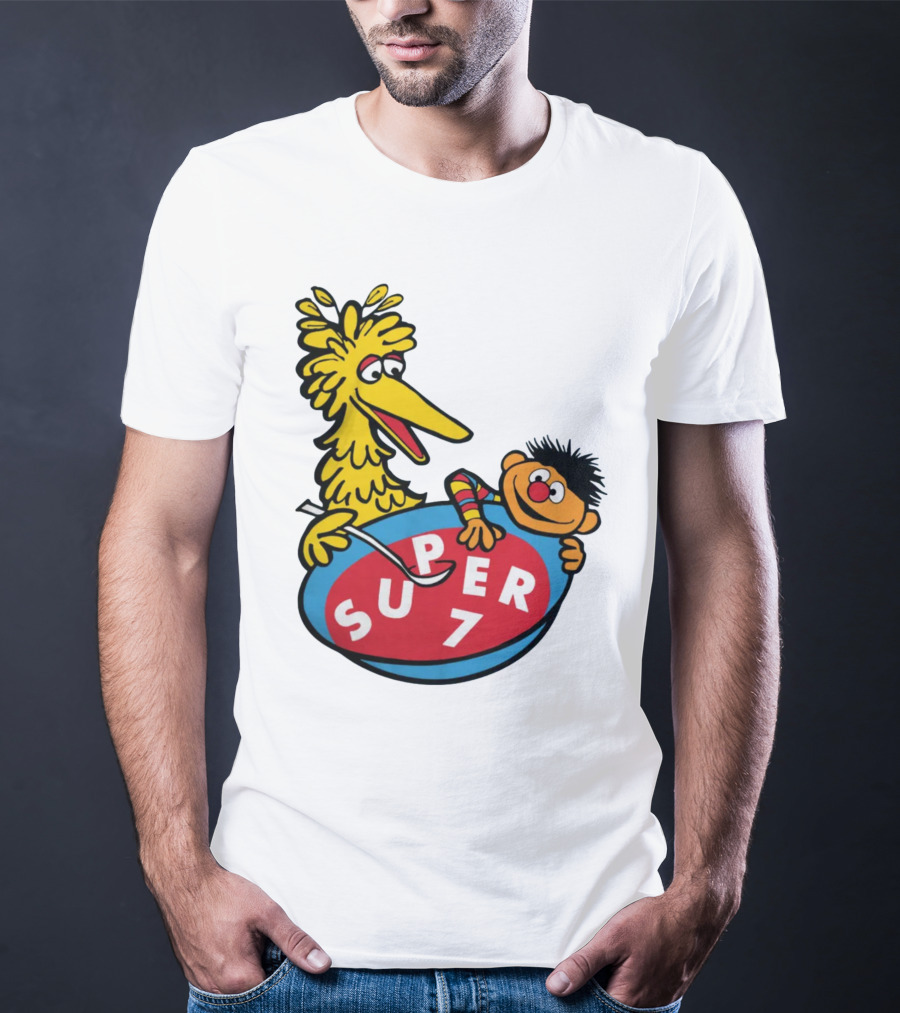 Big Bird And Ernie Super 7 Alphabet Soup T-Shirt