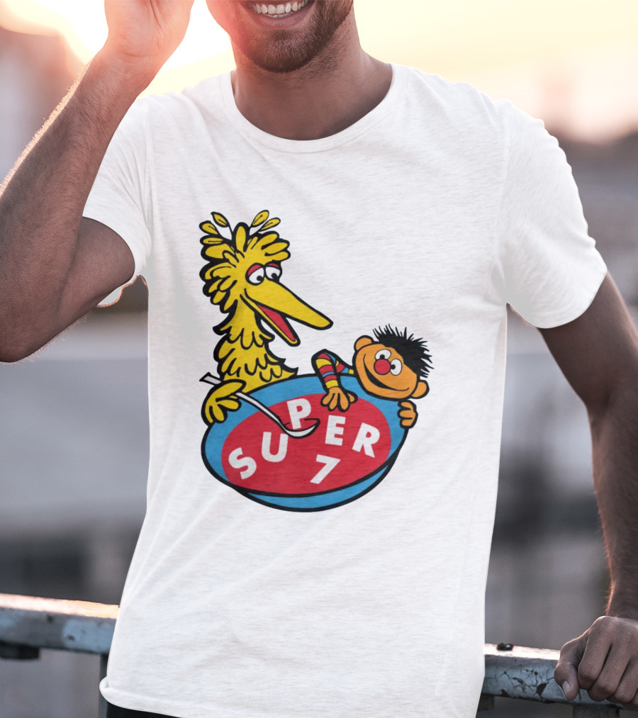 Big Bird And Ernie Super 7 Alphabet Soup T-Shirt