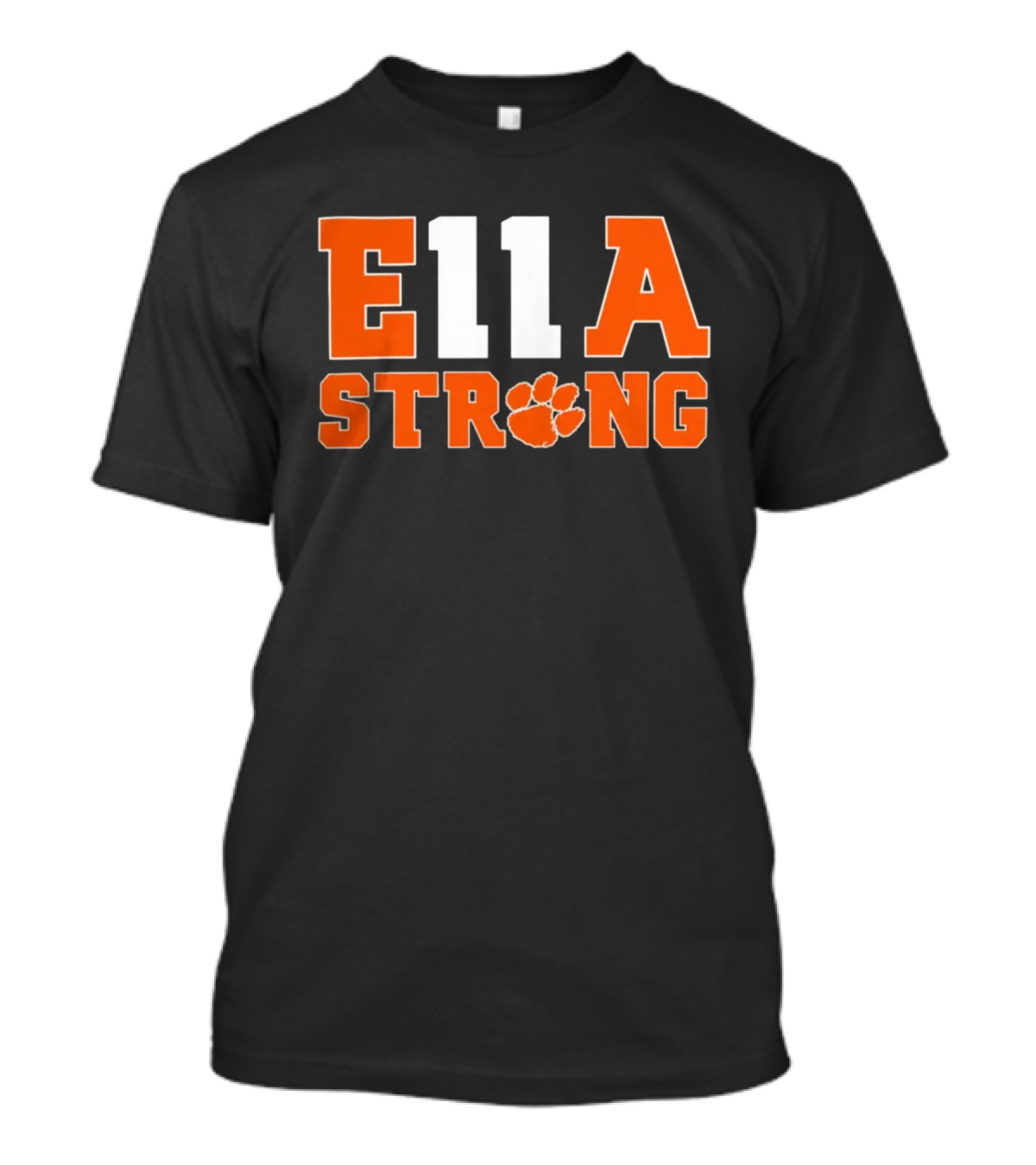 Clemson Tigers Ella Strong 11 Clemson University Football Paw T-Shirt