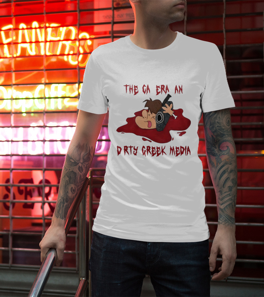 Dirty Creek Media The Cameraman Cartoon Blood Pool T-Shirt