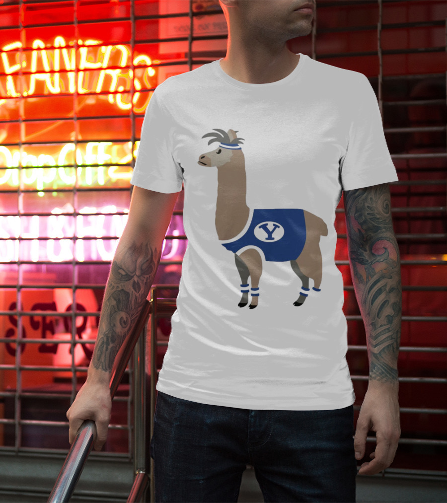 Oval Y Llama BYU Brigham Supply Company Sports T-Shirt