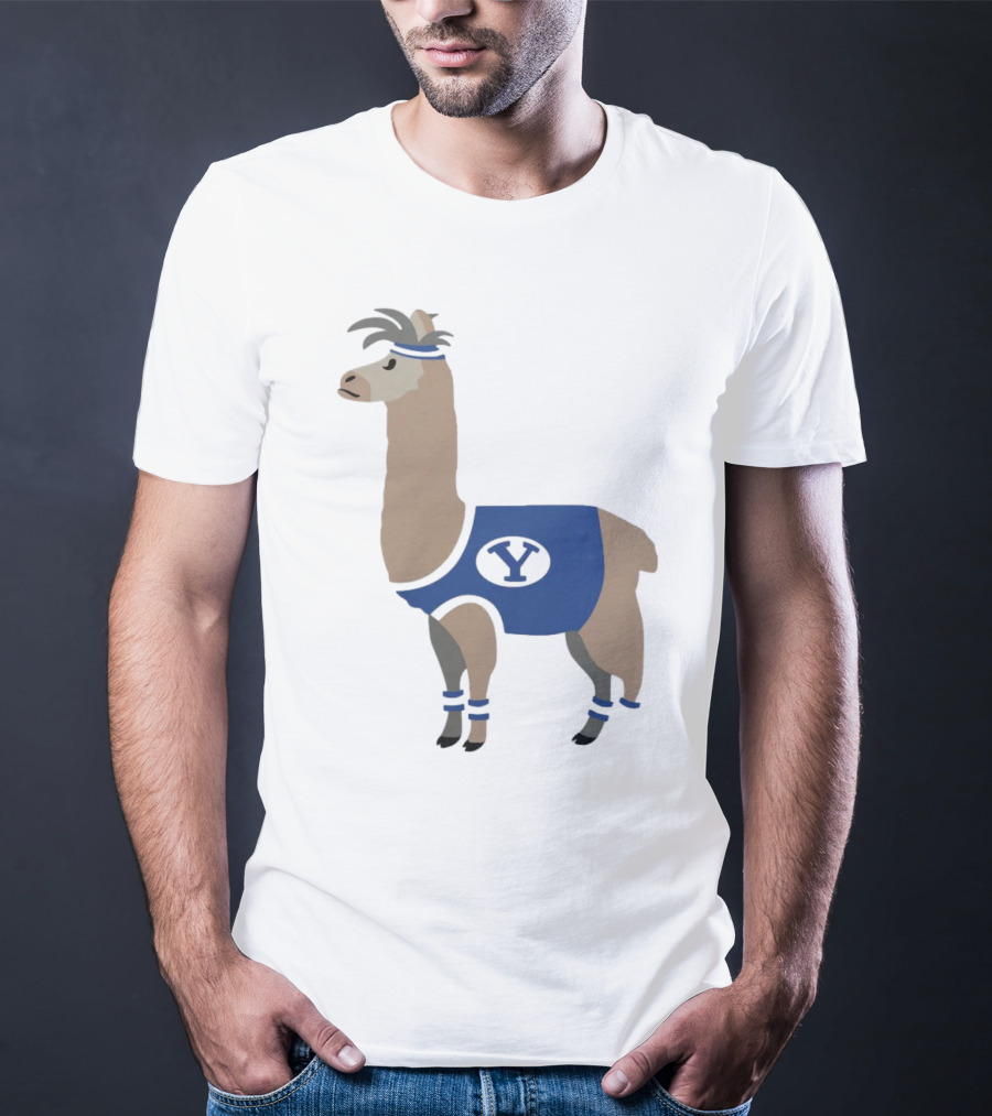 Oval Y Llama BYU Brigham Supply Company Sports T-Shirt
