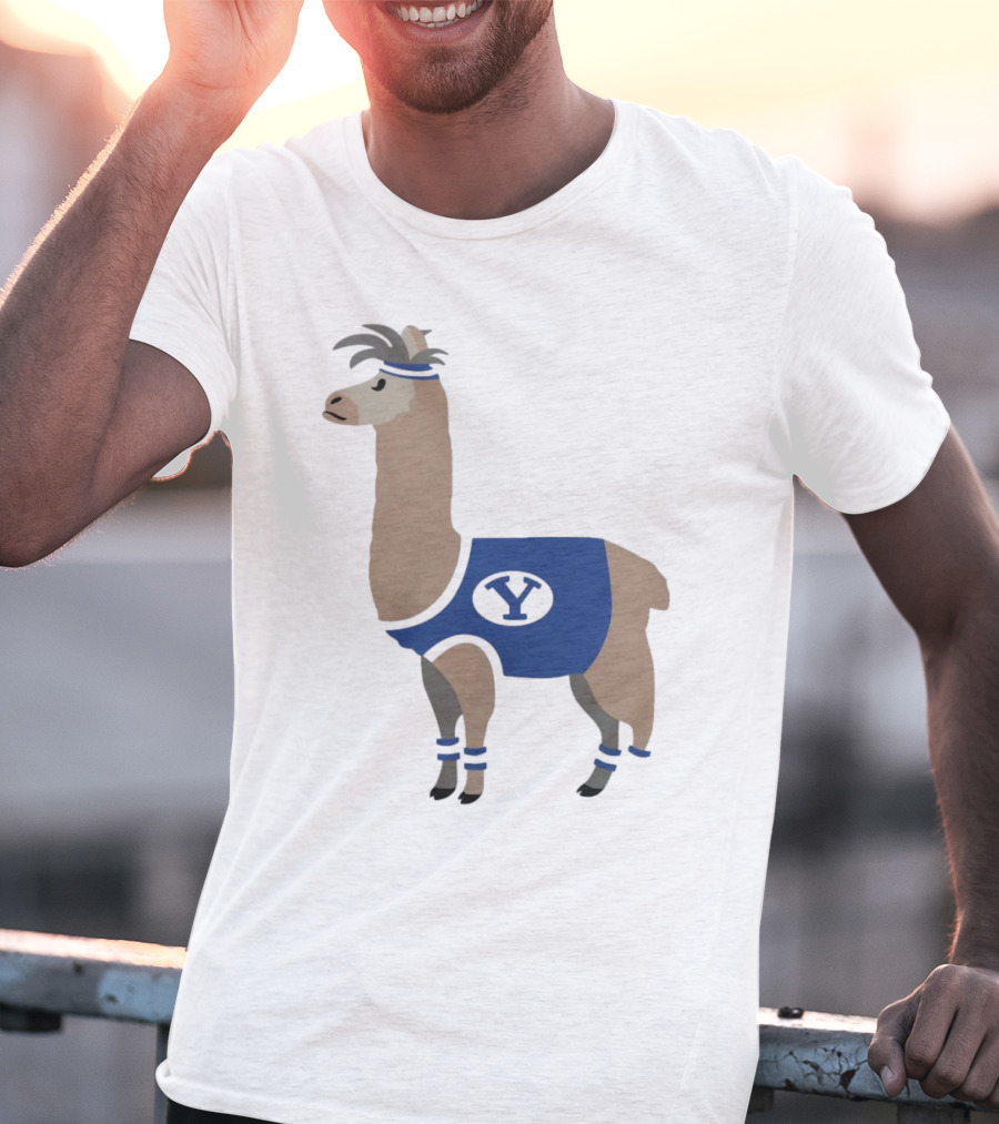Oval Y Llama BYU Brigham Supply Company Sports T-Shirt