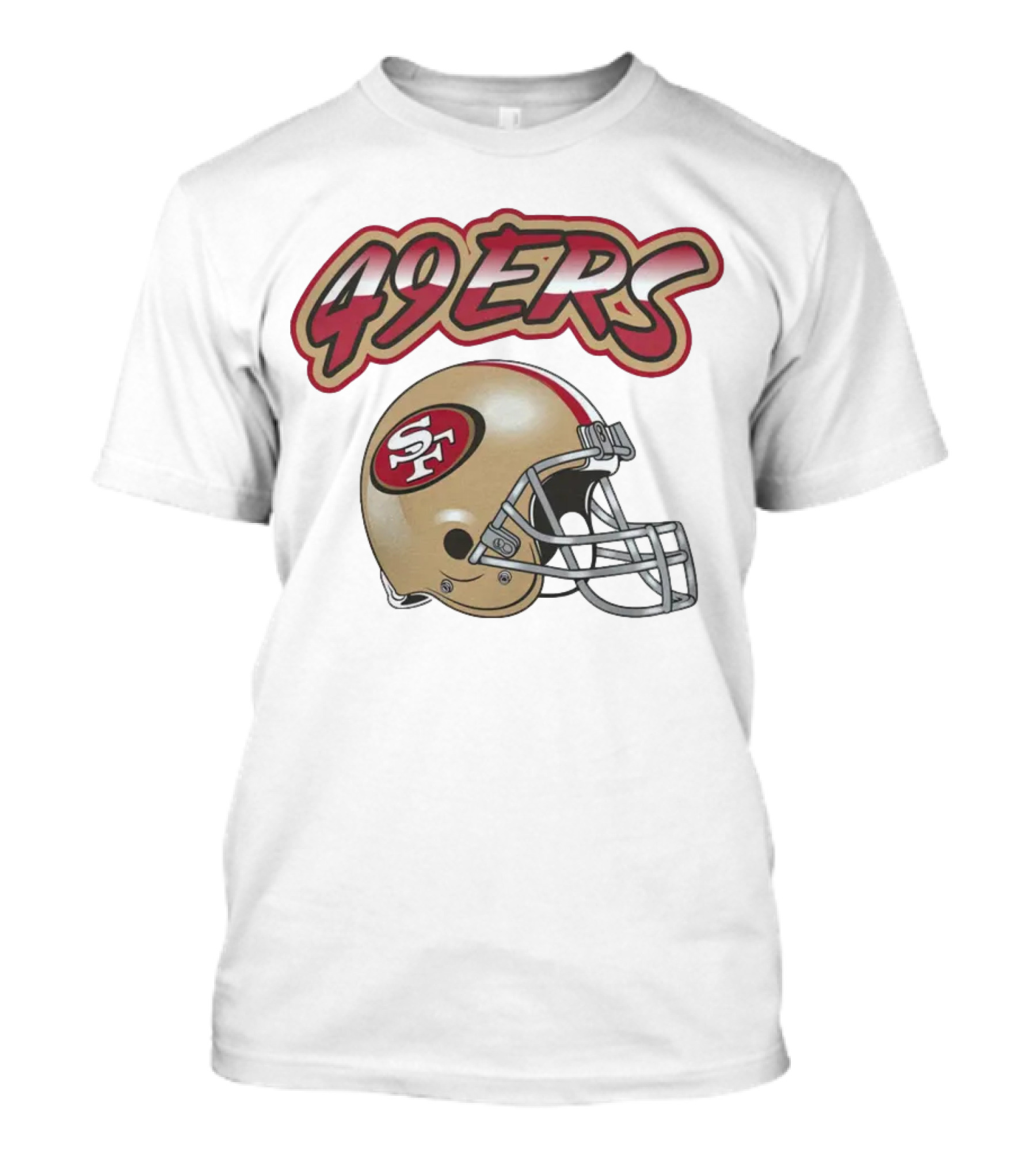 49ers SF Gold Helmet Red Outline Toddler Grey Huddle Up T-Shirt