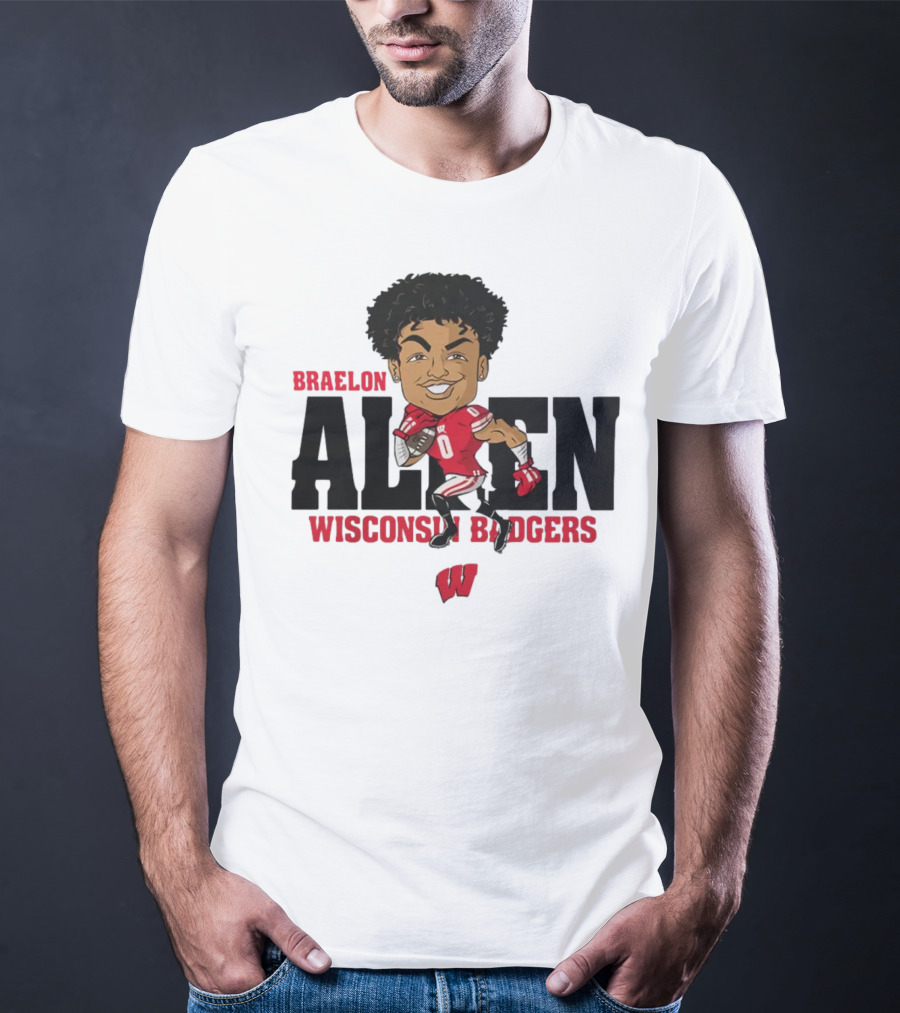 Braelon Allen Wisconsin Badgers Red Uniform T-Shirt