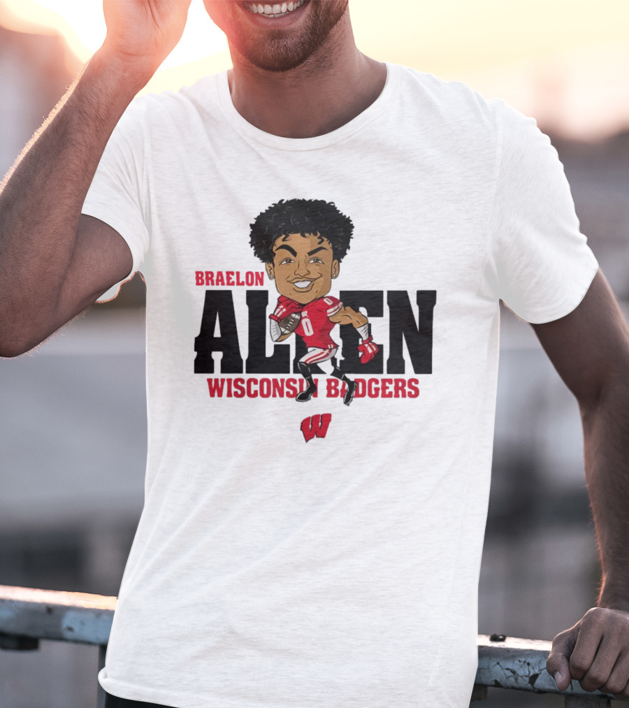 Braelon Allen Wisconsin Badgers Red Uniform T-Shirt