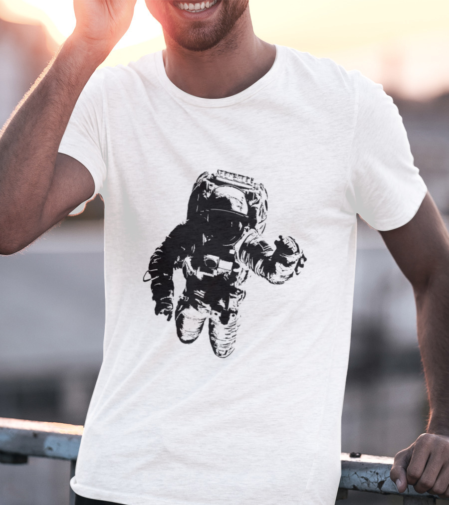 Astronomer Floating Astronaut Black T-Shirt