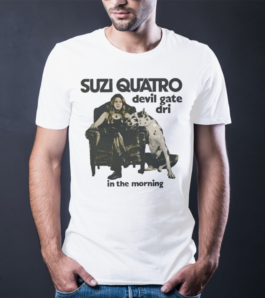 Suzi Quatro Devil Gate Drive In The Morning With Woman And Dalmatian Chair T-Shirt