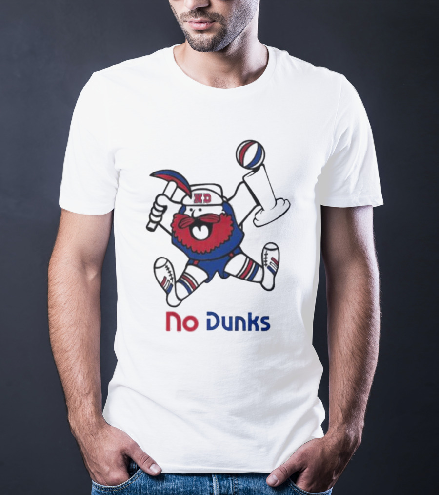 No Dunks Denver Man Mascot Basketball Trophy T-Shirt