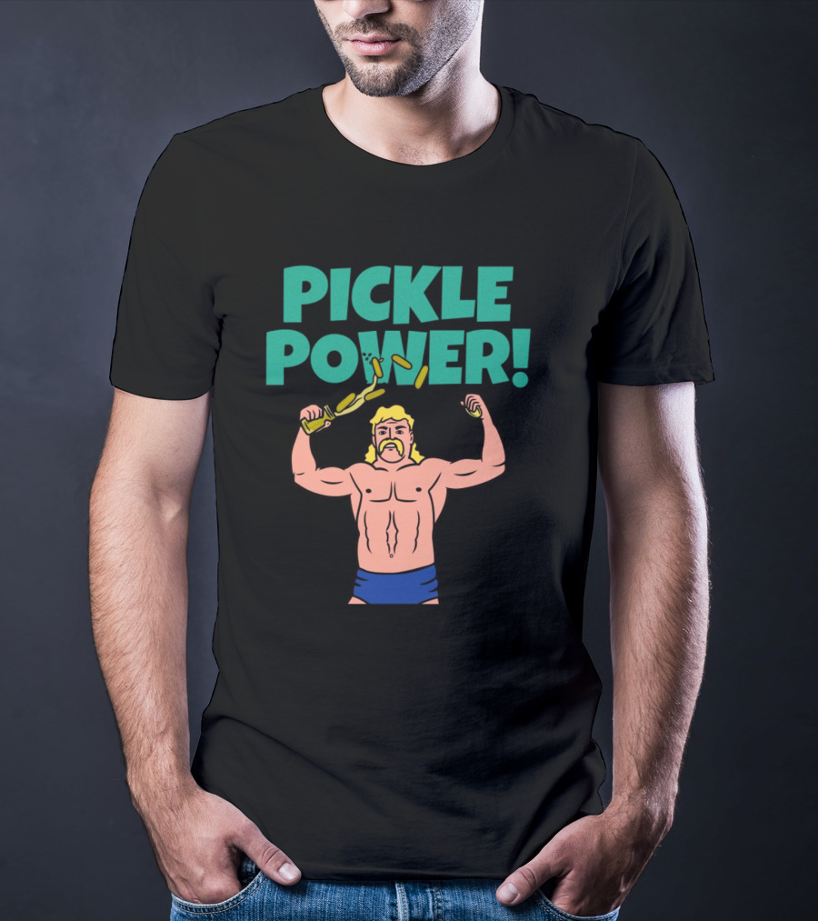 PICKLE POWER Strongman Warrior With Pickle Jar T-Shirt