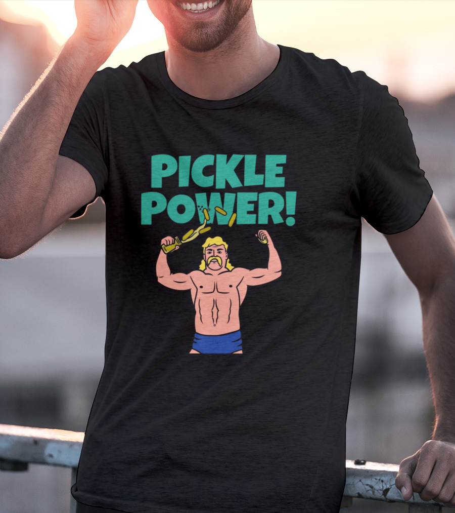 PICKLE POWER Strongman Warrior With Pickle Jar T-Shirt