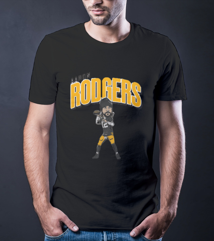 Aaron Rodgers Caricature Football Player T-Shirt