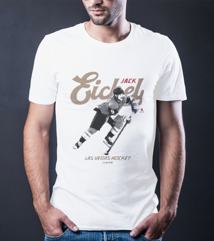 Jack Eichel Las Vegas Hockey Player Action T-Shirt
