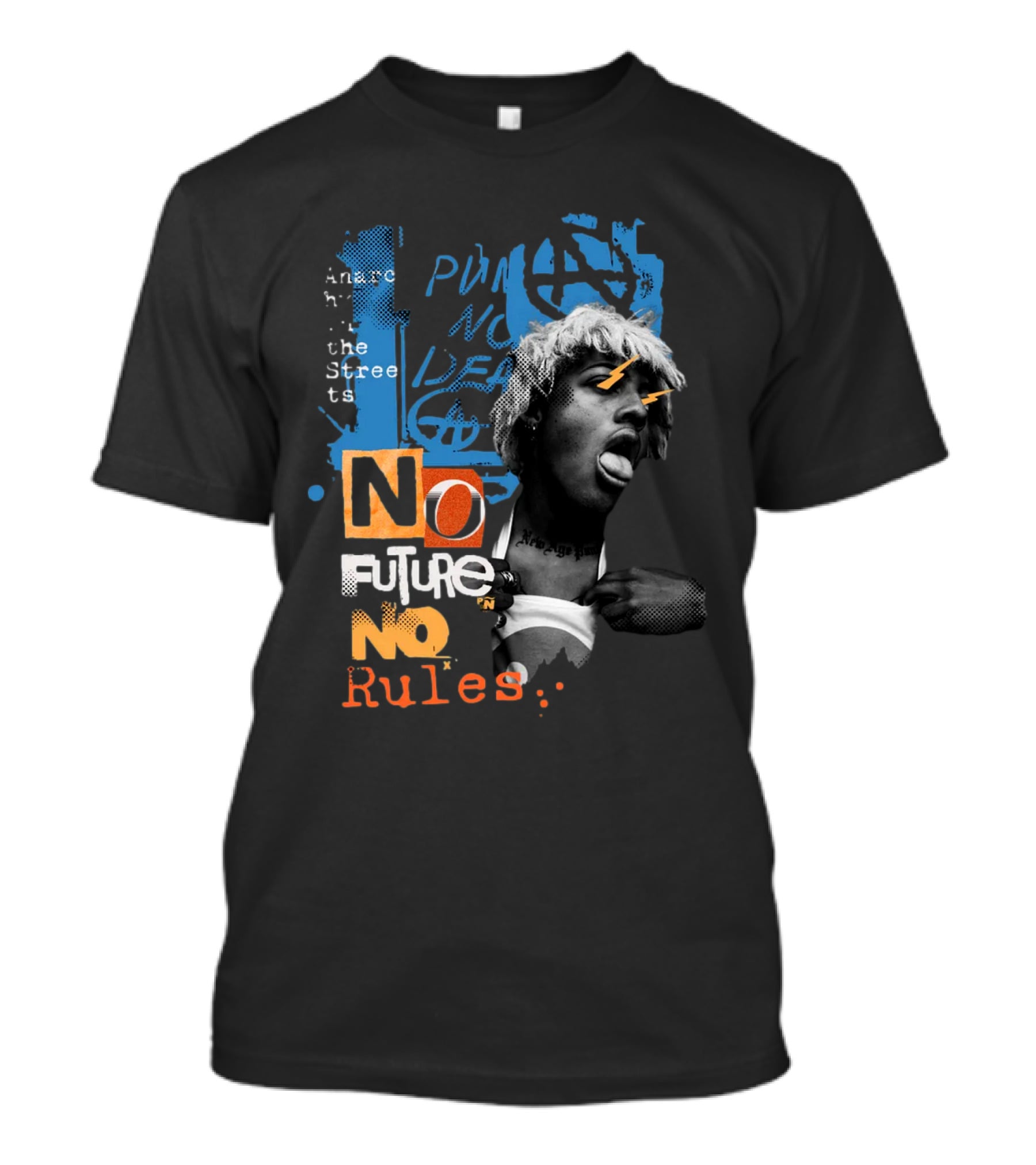 Punk Anarchy Streets No Future No Rules T-Shirt