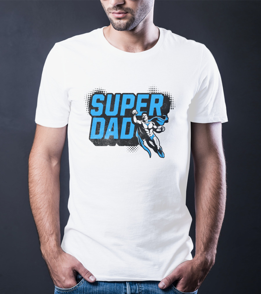 SUPER DAD Superhero Flying Father's Day Hero Gift T-Shirt