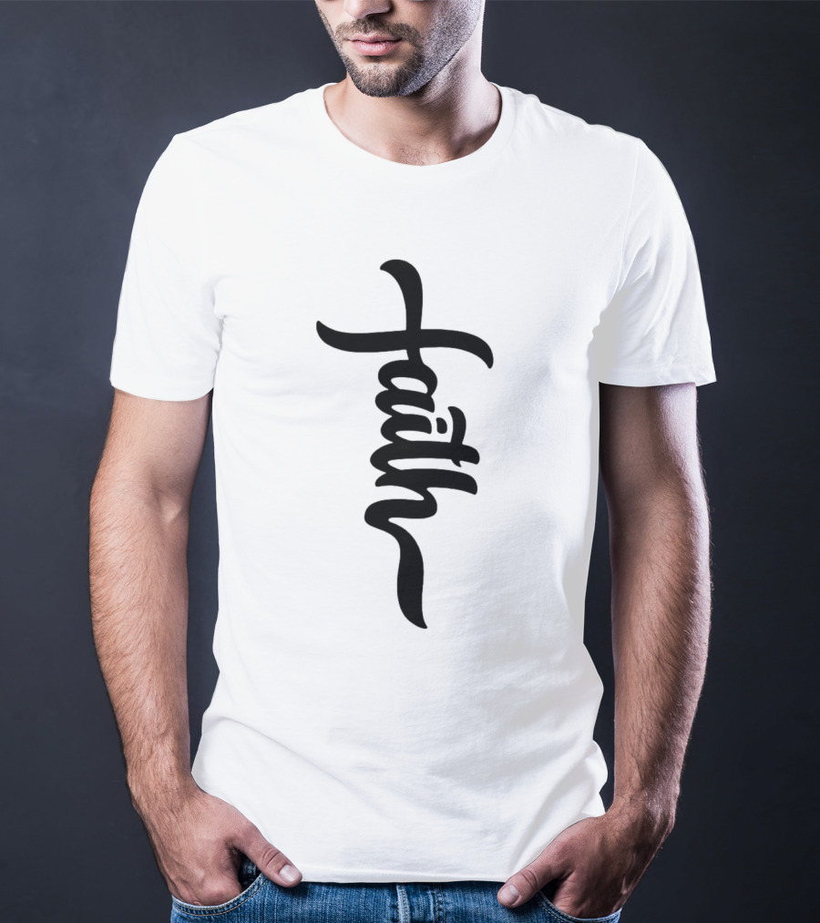 Faith Vertical Calligraphy T-Shirt