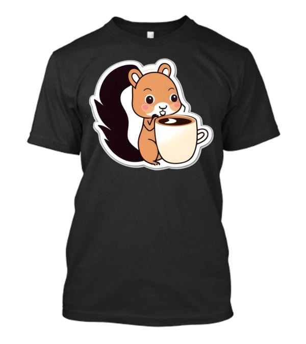Happy Squirrel Coffee Hug T-Shirt