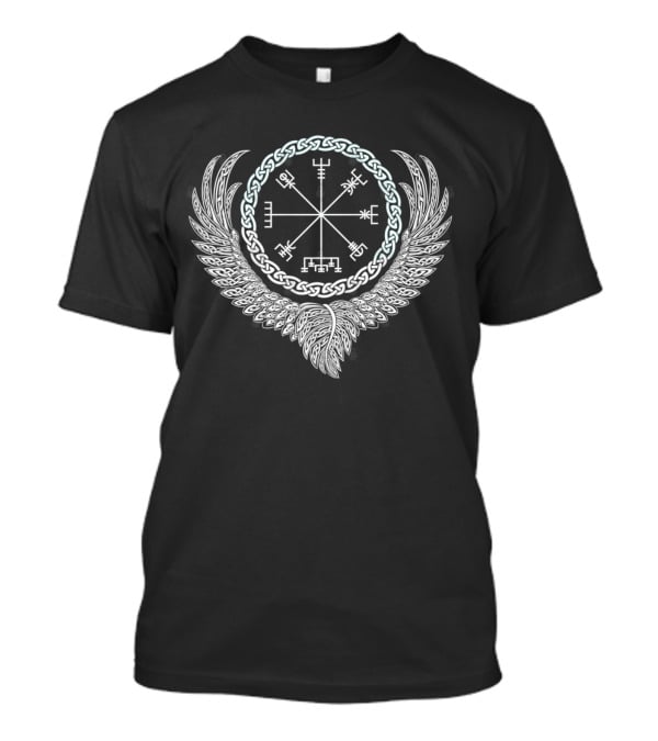 Celtic Raven's Wing Vegvisir Nordic T-Shirt