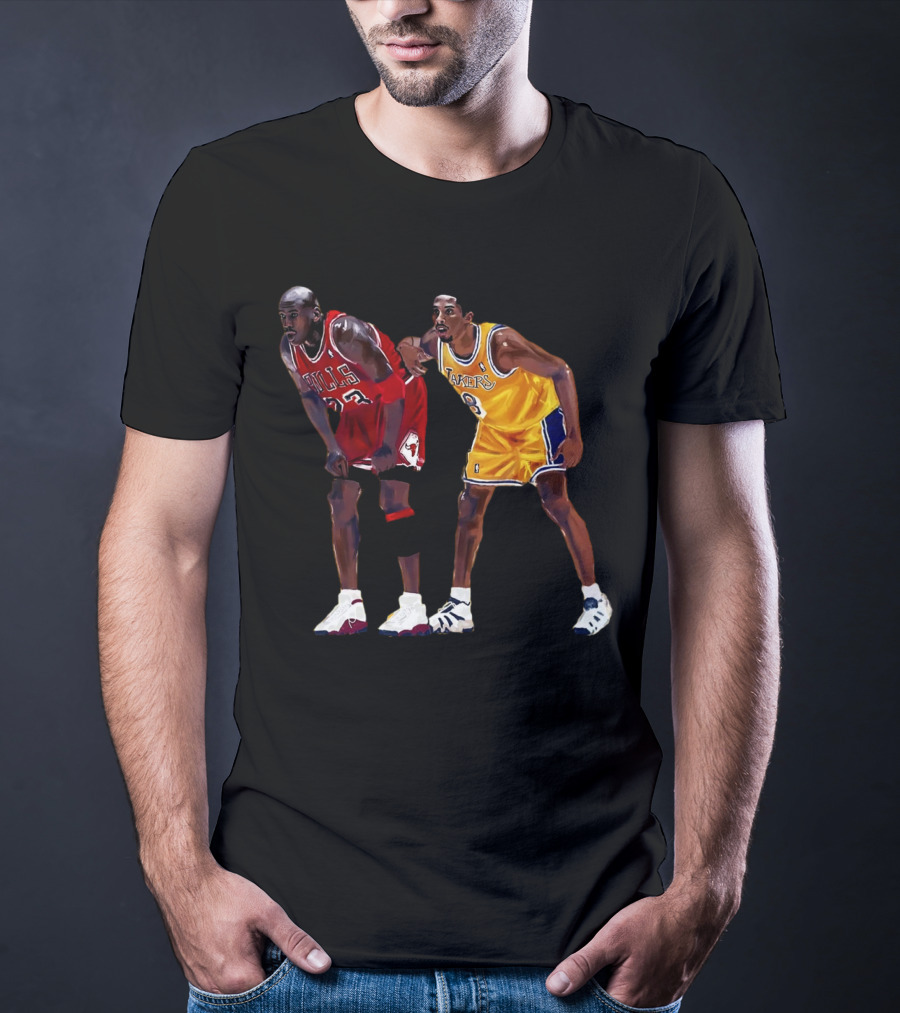 Bulls 23 Lakers 8 Iconic Basketball Legends T-Shirt