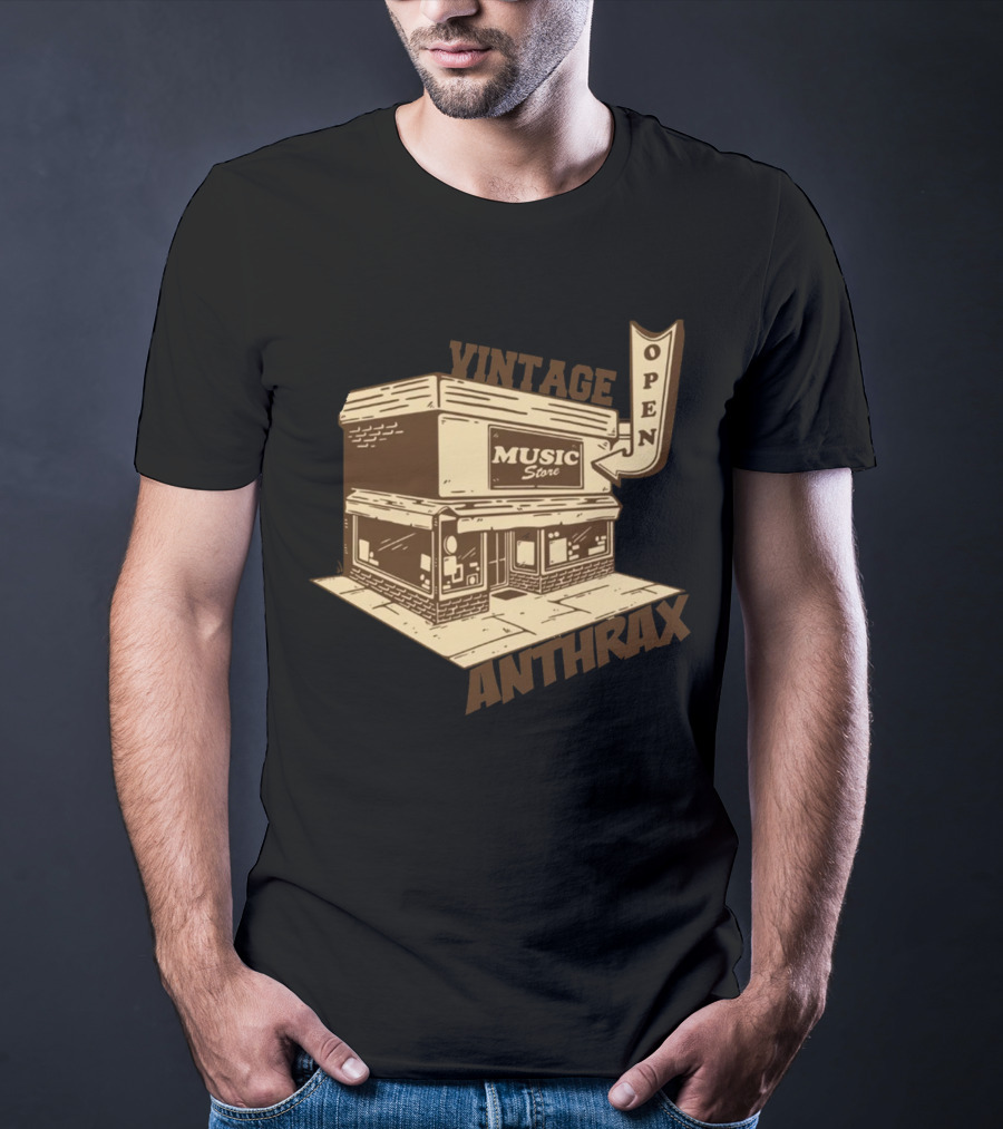 Vintage Music Store Open Anthrax T-Shirt