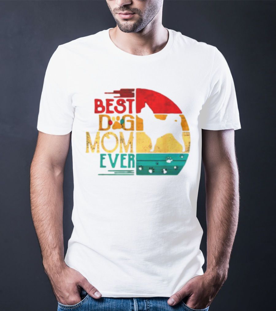 Best Dog Mom Ever Chihuahua Vintage Retro T-Shirt