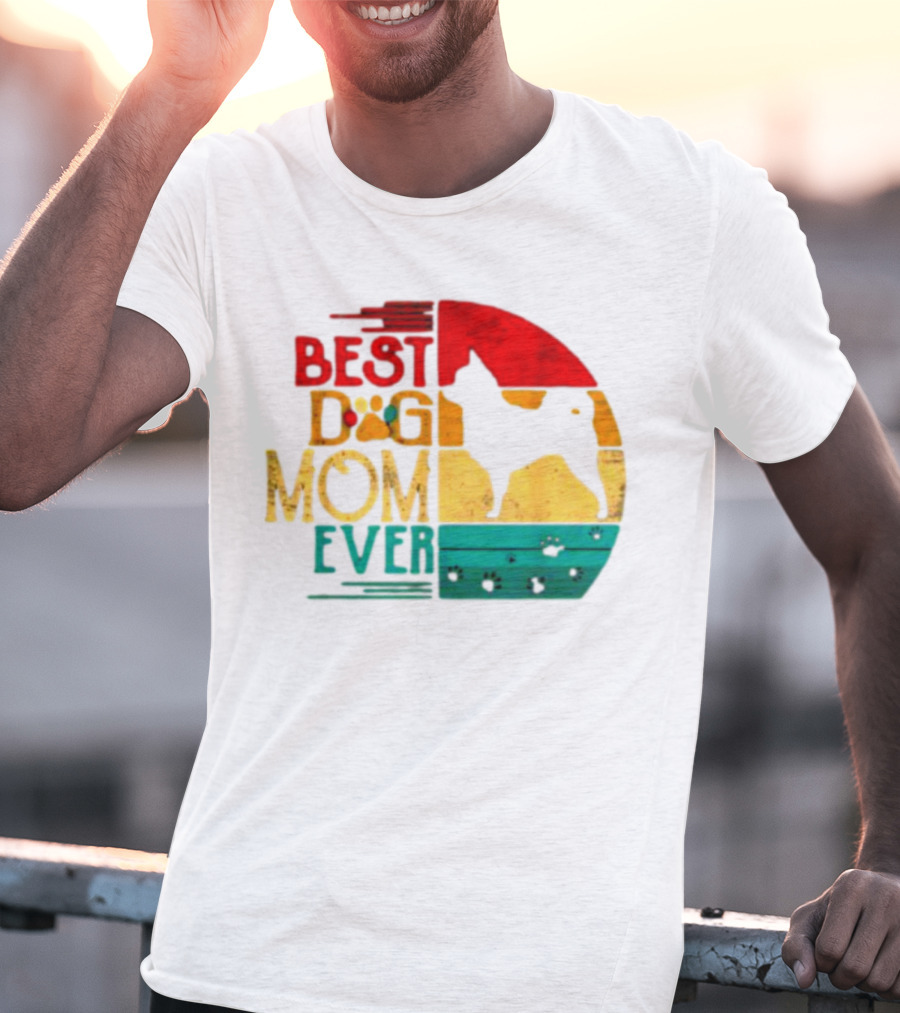 Best Dog Mom Ever Chihuahua Vintage Retro T-Shirt