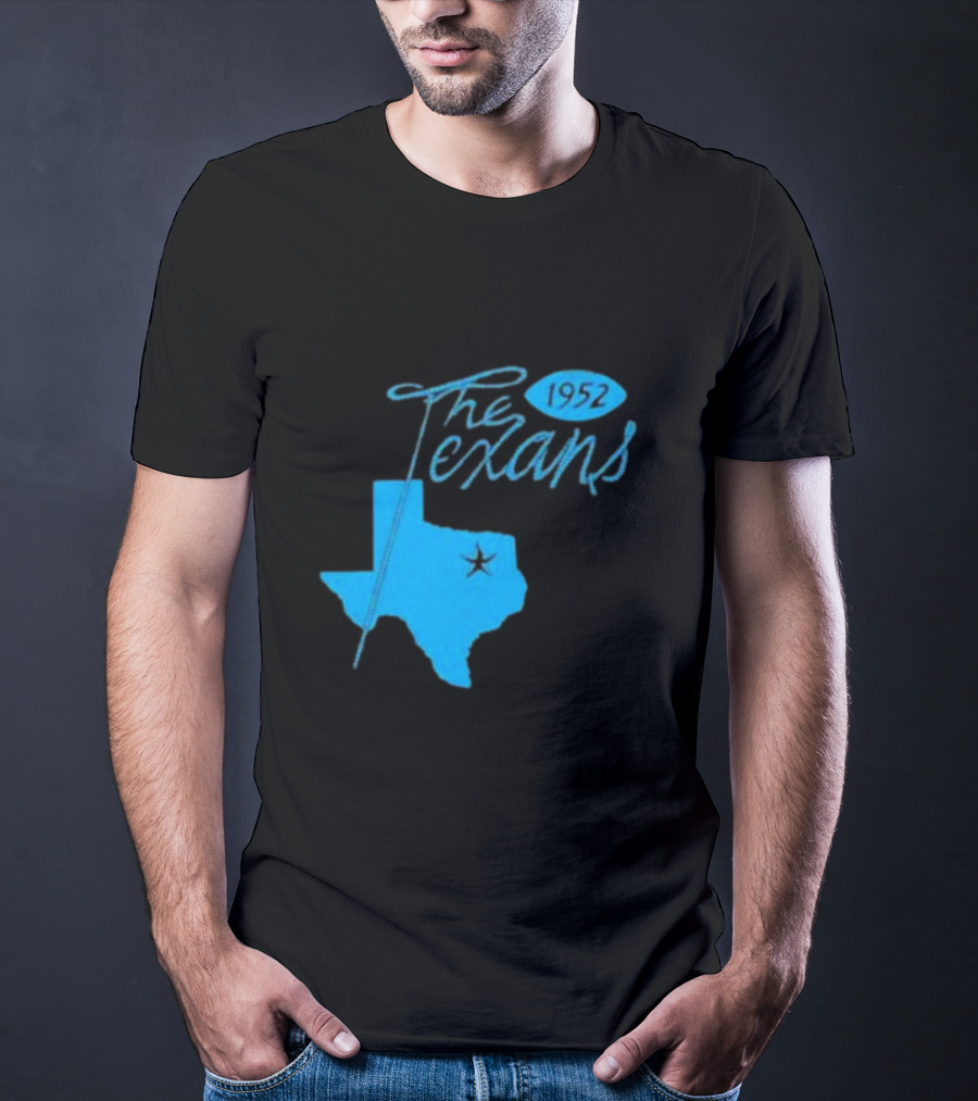Dallas The Texans 1952 Texas Map Star T-Shirt
