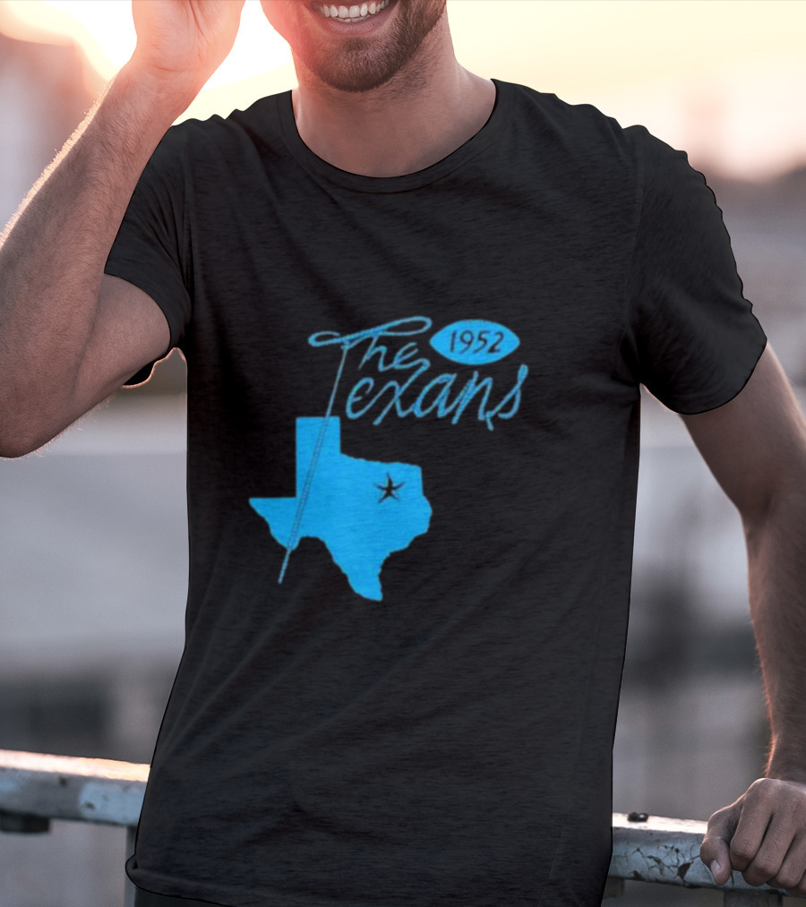 Dallas The Texans 1952 Texas Map Star T-Shirt