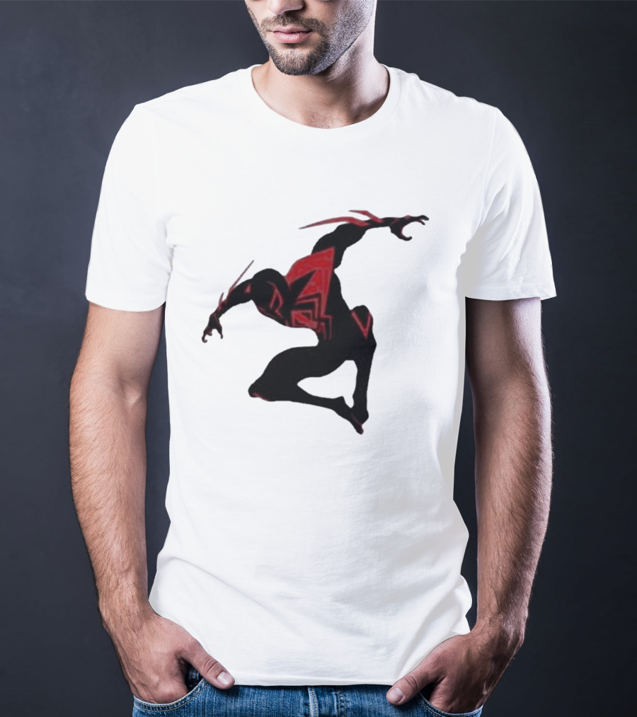 SharkRobot Synthetic Spider Variant Red And Black T-Shirt