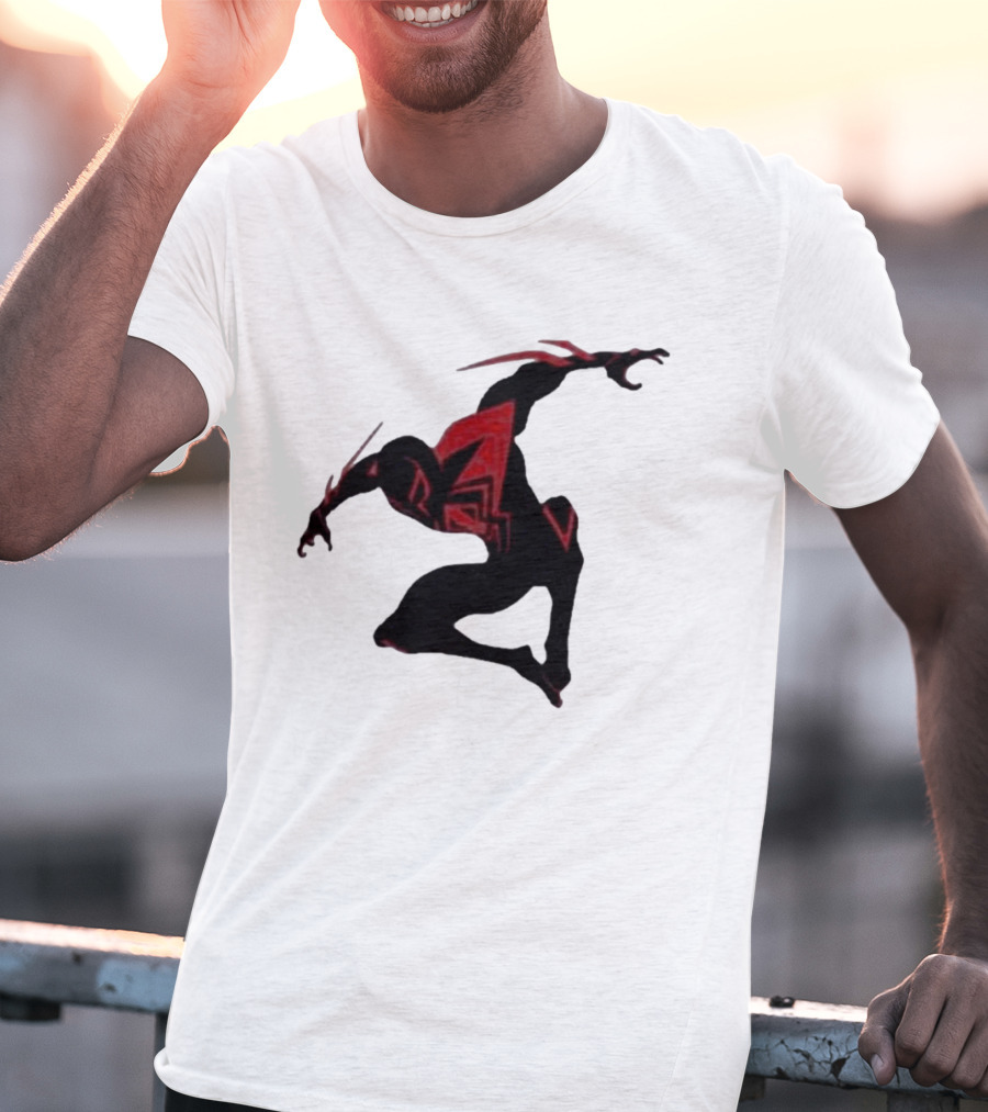 SharkRobot Synthetic Spider Variant Red And Black T-Shirt