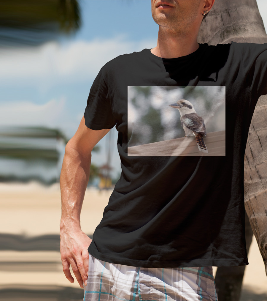 Australian Kookaburra Bird Perched Outdoors T-Shirt