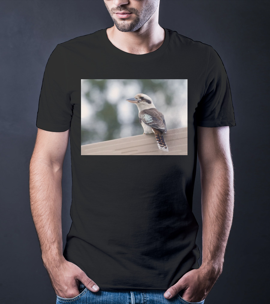 Australian Kookaburra Bird Perched Outdoors T-Shirt