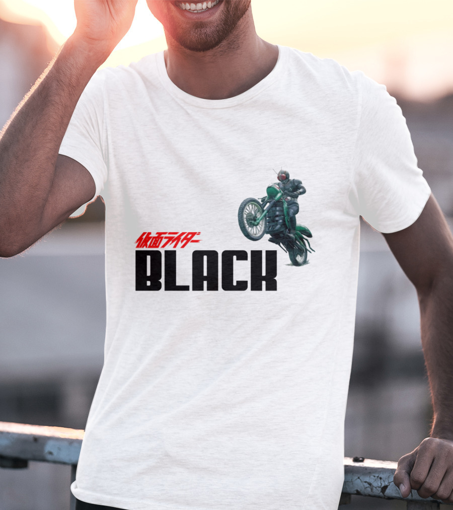 Kamen Rider Black Motorcycle Action Scene T-Shirt