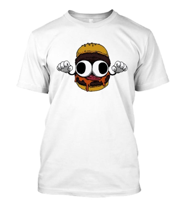 Devolver Digital Burgermon Dripping Cheese Cartoon Character T-Shirt