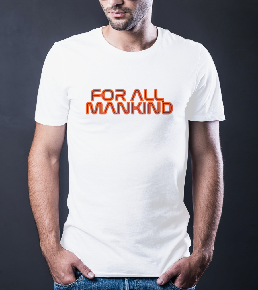 For All Mankind Apple TV Series Bold Retro Text T-Shirt