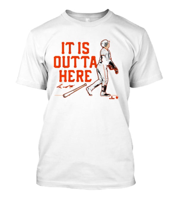 Mike Yastrzemski It Is Outta Here Baseball Signature Print T-Shirt