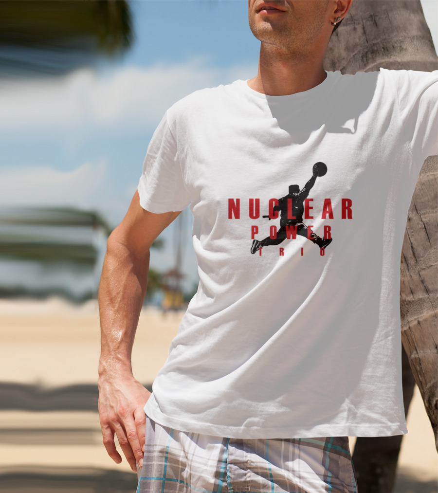 Nuclear Power Trio Jumpman Silhouette Basketball Movement T-Shirt